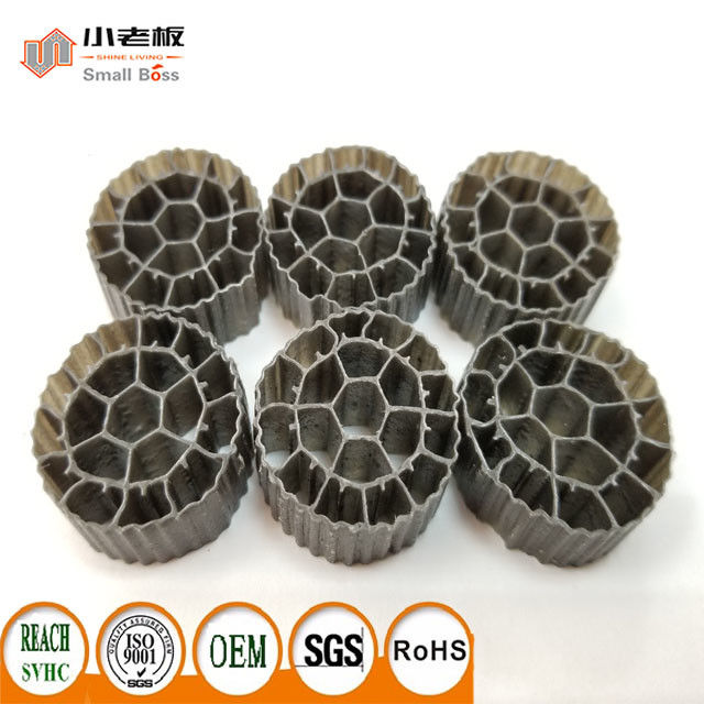 25mm x 12mm MBBR đầy màu sắc Phương tiện lọc HDPE vật liệu PE06 Bio Media