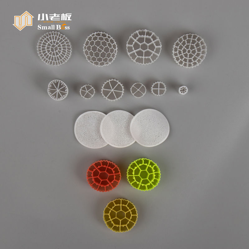 PE38 vật liệu nhựa PE kiểm tra FDA 800m2/m3 mbbr máy lọc sinh học