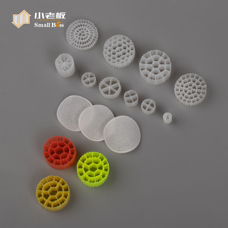 PE38 vật liệu nhựa PE kiểm tra FDA 800m2/m3 mbbr máy lọc sinh học