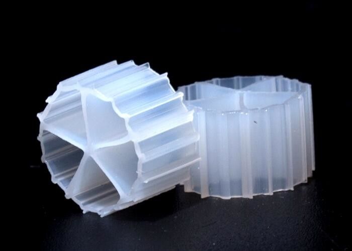 Vật liệu HDPE nguyên chất Màu trắng MBBR Bộ lọc Bio Medias Để xử lý nước