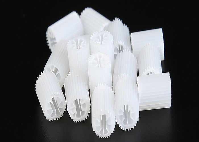 MBBR Bio Media Kích thước nặng 5 * 10mm Virgin HIPS vật liệu nhựa MBBR Filter Media