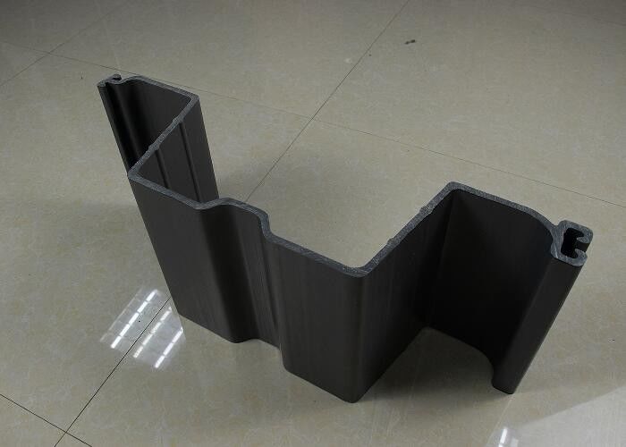 Vinyl PVC Extrusion Bảng nhựa đống hình U Màu xám